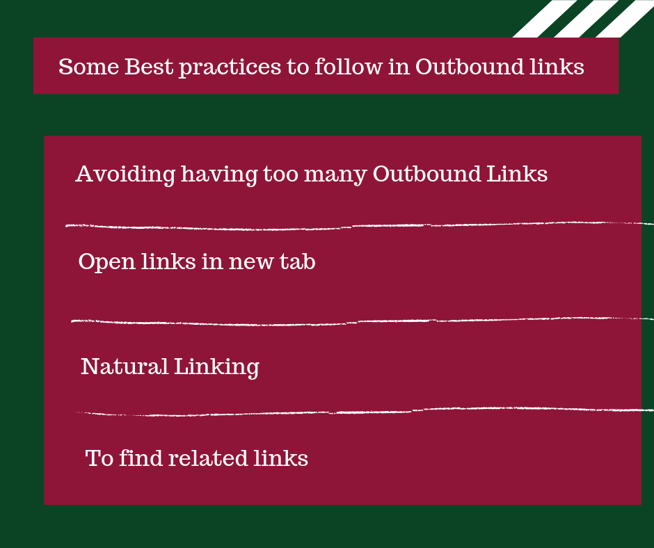 Some Best practices to follow in Outbound links