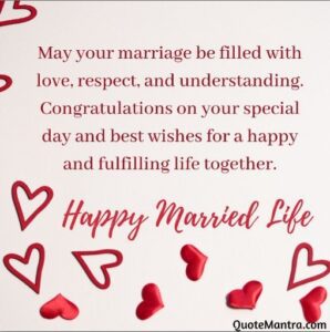 Happy Married Life Wishes - QuoteMantra