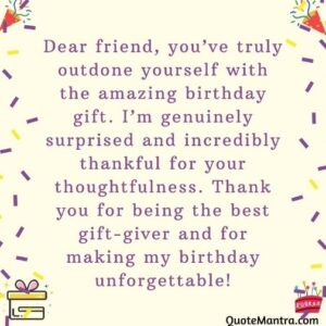 Thank You Message For Birthday Gift
