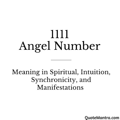 Angel Number 1111, Manifestations