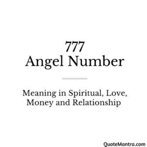 Angel number 777 meaning