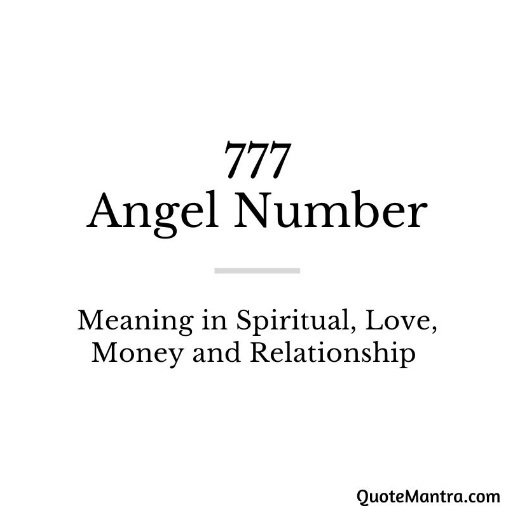 Angel number 777 meaning