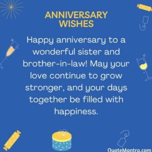 Anniversary Wishes for sister and brother-in-law