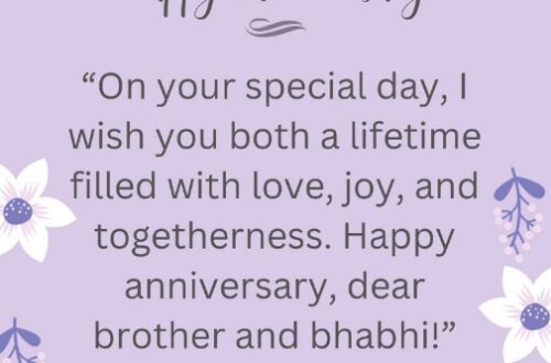 Anniversary Wishes for Brother and Bhabhi