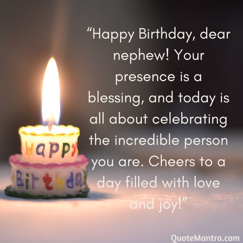 Happy Birthday Wishes For Nephew - QuoteMantra