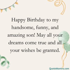 40+ Birthday Wishes for Son - QuoteMantra