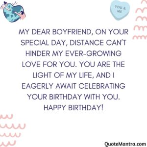 Long Distance Birthday Wishes For Boyfriend