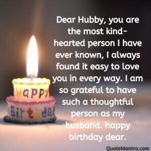 Happy Birthday Message for Husband