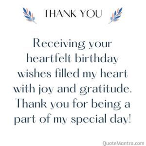Thank You Message For Birthday Wishes