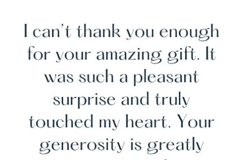 Thank you Message for Gift