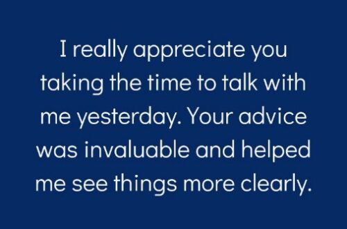 Thanking Someone for Their Time